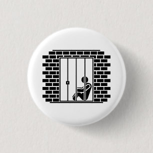 "Gefängnis Piktogramm-Knopf der Zeit-II" Button