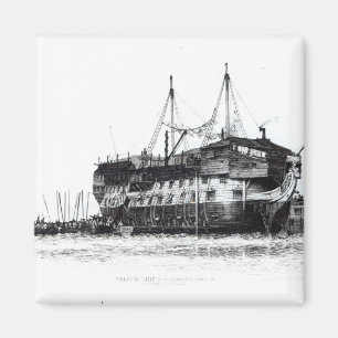 Gefängnis-Schiff in Portsmouth-Hafen Magnet