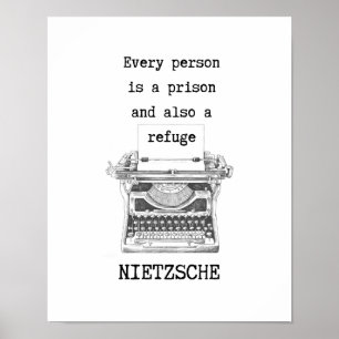 "Gefängnis und Asylphilosophie Zitat von Nietzsche Poster