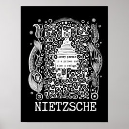 Gefängnis und FLÜCHTLINGE von Nietzsche Poster