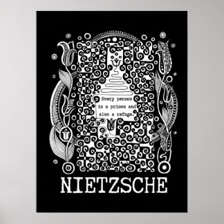 Gefängnis und FLÜCHTLINGE von Nietzsche Poster