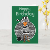 Gefängnis-Vogel-Geburtstags-Karte Karte (Gelbe Blume)