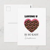 Gefängnis Weite Entfernung Niedlich Herz Liebe Postkarte (Vorne/Hinten)