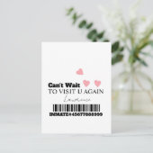 Gefängnis Weite Entfernung Süße Herzen Besuch Postkarte (Stehend Vorderseite)