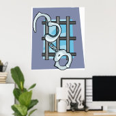 Gefängnishandschellen Poster (Heimbüro)