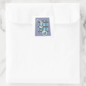 Gefängnishandschellen Quadratischer Aufkleber (Tasche)
