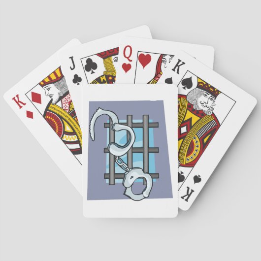 Gefängnishandschellen Spielkarten (Rückseite)