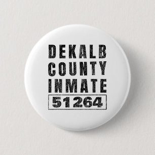 Gefängnisinsasse Halloween Kostüm Dekalb Landkreis Button