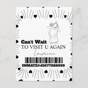 Gefängniskarten für Besuche von Paaren aus der Fer Postkarte