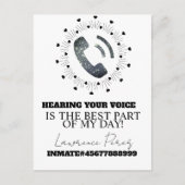 Gefängniskarten für Ferngespräche Postkarte (Vorderseite)