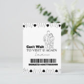 Gefängniskarten Lange-Distanz-Besuch-Paar-Herzen Postkarte (Stehend Vorderseite)