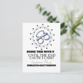 Gefängniskarten Lange Distanz Zeit absitzen Handsc Postkarte (Stehend Vorderseite)