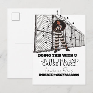 Gefängniskarten Lange Distanz Zeit absitzen Postkarte