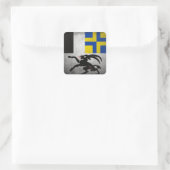 Gefängnisse Quadratischer Aufkleber (Tasche)