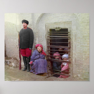 Gefängnisse und Inhaftierte - Vintages Farbiges F Poster