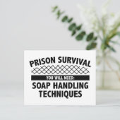 Gefängnisüberleben Postkarte (Stehend Vorderseite)