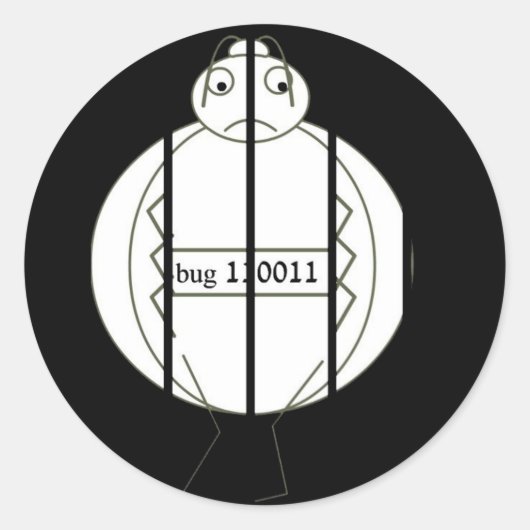 Gefängniswagen Runder Aufkleber (Vorderseite)