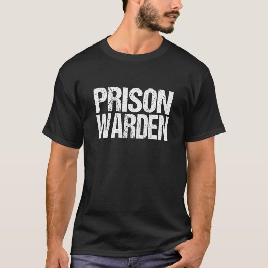 Gefängniswärter Polizeibeamter Guard Lazy Hallowee T-Shirt (Vorderseite)