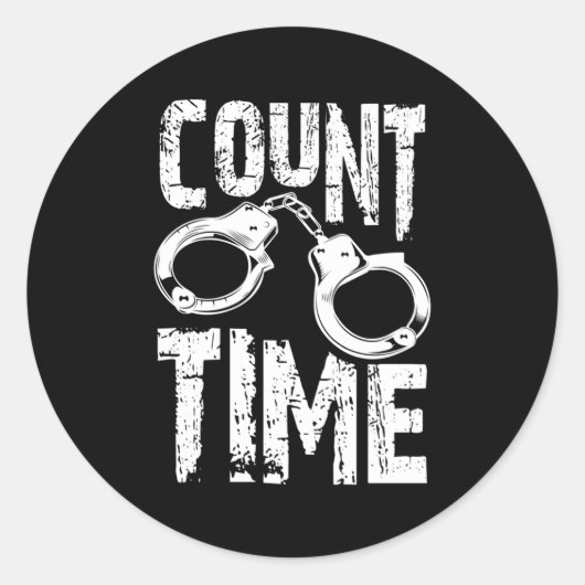 Gefängniswärter Runder Aufkleber (Vorderseite)