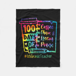 Gefärbte Krawatte 100 Tage Kaffee und Chaos Tee 1. Fleecedecke