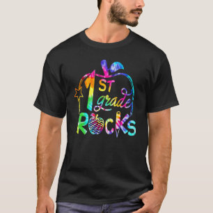Gefärbte Krawatte 1. Klasse Rocks zurück zur Schul T-Shirt