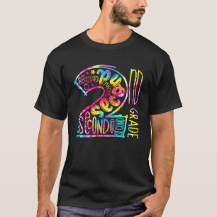 Gefärbte Krawatte 2nd Grade Funny Team zweite Klas T-Shirt