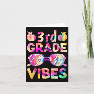 Gefärbte Krawatte 3. Klasse Vibes Lehrer erster Ta Karte