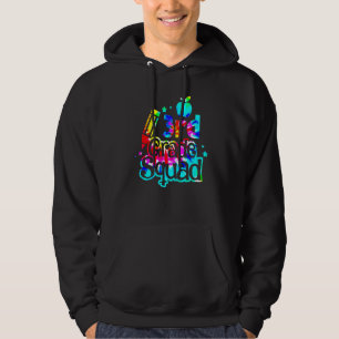 Gefärbte Krawatte 3. Platz zurück zu den Lehrern K Hoodie