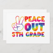 Gefärbte Krawatte 5. Klasse Einladung (Vorne/Hinten)