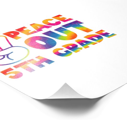 Gefärbte Krawatte 5. Klasse Fotodruck (Ecke)