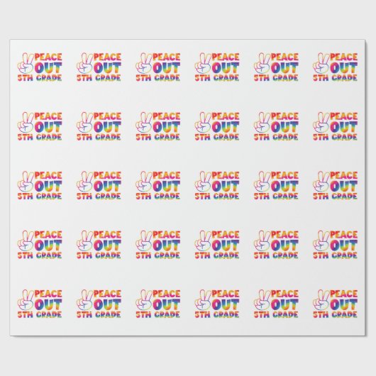 Gefärbte Krawatte 5. Klasse Geschenkpapier (Flach)