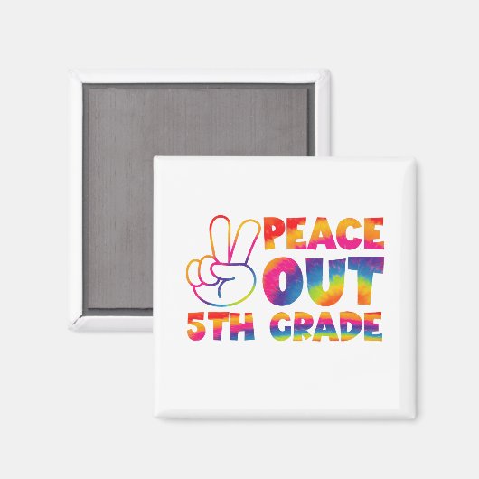 Gefärbte Krawatte 5. Klasse Magnet (Vorderseite/Rückseite)