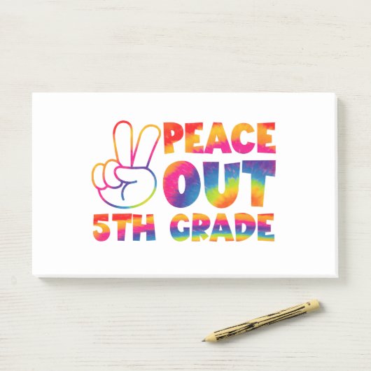 Gefärbte Krawatte 5. Klasse Post-it Klebezettel (Auf Schreibtisch)