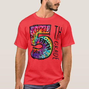 Gefärbte Krawatte 5th Grade Hippie Zurück zur Schu T-Shirt