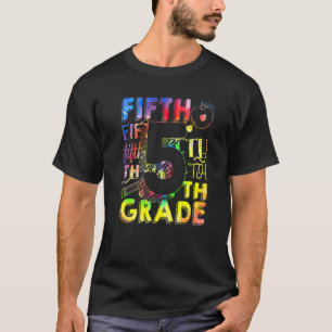 Gefärbte Krawatte 5th Grade Typografy Team 5th Gra T-Shirt