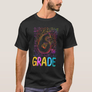 Gefärbte Krawatte 6. Klasse zurück in die Schule H T-Shirt
