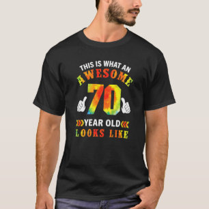 Gefärbte Krawatte 70. Geburtstag 70 Jahre alt Phan T-Shirt