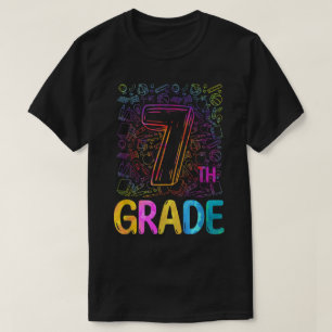 gefärbte Krawatte 7. Klasse Lehrer Funny Back to S T-Shirt