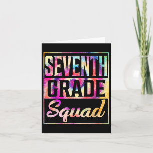 Gefärbte Krawatte 7th Grade Squad Lehrer erster Ta Karte
