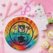 Gefärbte Krawatte Abschluss Pappteller (Party)