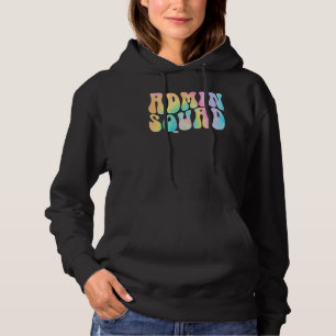 Gefärbte Krawatte Admin Squad School Secretary Ret Hoodie
