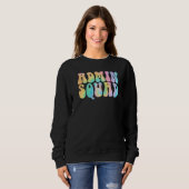 Gefärbte Krawatte Admin Squad School Secretary Ret Sweatshirt (Vorne ganz)