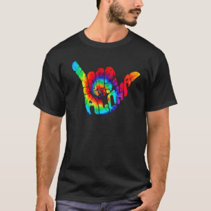 Gefärbte Krawatte Aloha Hawaii Hawaiian Beach Somm T-Shirt