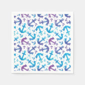 Gefärbte Krawatte Anchor Muster Serviette (Vorderseite)