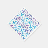 Gefärbte Krawatte Anchor Muster Serviette (Ecke)