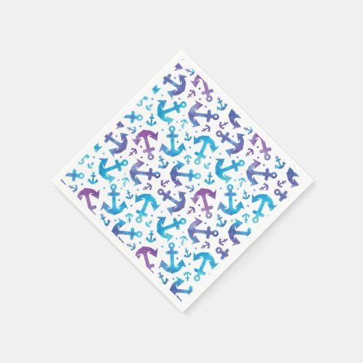 Gefärbte Krawatte Anchor Muster Serviette (Ecke)