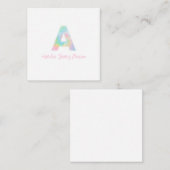 Gefärbte Krawatte Anfangsnamenskartenbuchstabe "A" Mitteilungskarte (Vorne/Hinten)