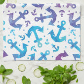 Gefärbte Krawatte Anker Muster 2 Geschirrtuch (Gefaltet)