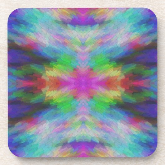 Gefärbte Krawatte Art Getränkeuntersetzer (Vorderseite)