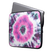 gefärbte Krawatte auf Baumwollgewebe abstrac handg Laptopschutzhülle (Vorderseite Links)